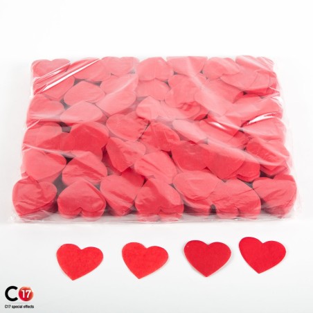 Confettis papier Coeur 5cm Rouge